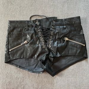 Leather Booty Shorts